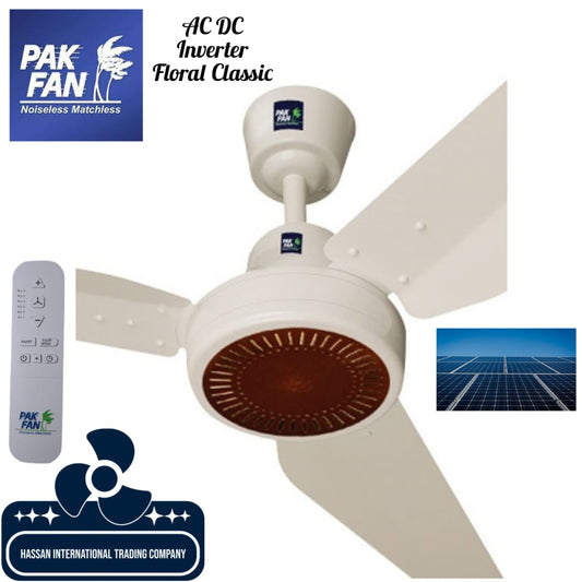 Pak Fan Ceiling 56 Inch AC DC Inverter Floral Classic Model 2 Fans Bundle Deal