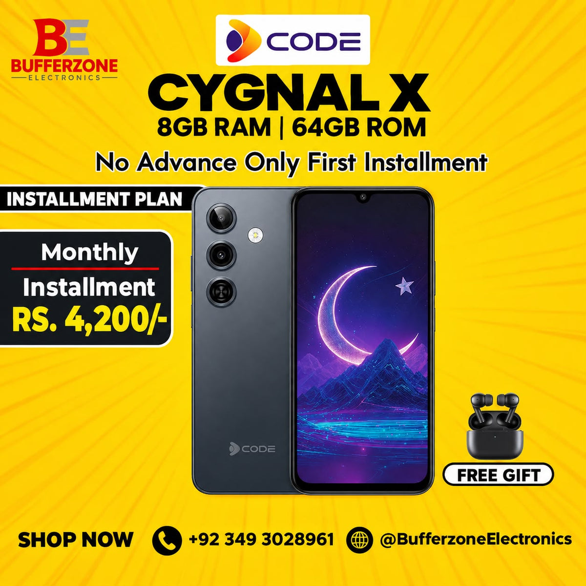 Dcode Cygnal X  4+4GB-64GB Smart Phone  ⚡️No ADVANCE ONLY FIRST INSTALMENT💥