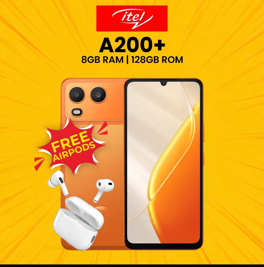 ITEL A200 PLUS 8GB-128GB ⚡️No Advance Only First Instalment💥